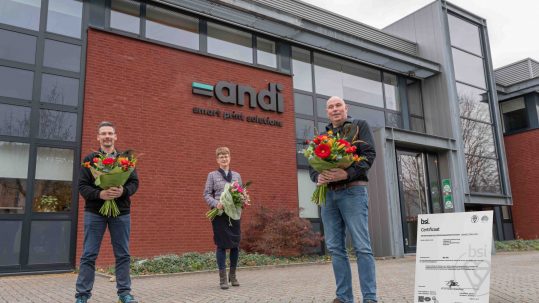 andi smart solutions group behaalt iso/iec 27001 certificaat voor informatiebeveiliging