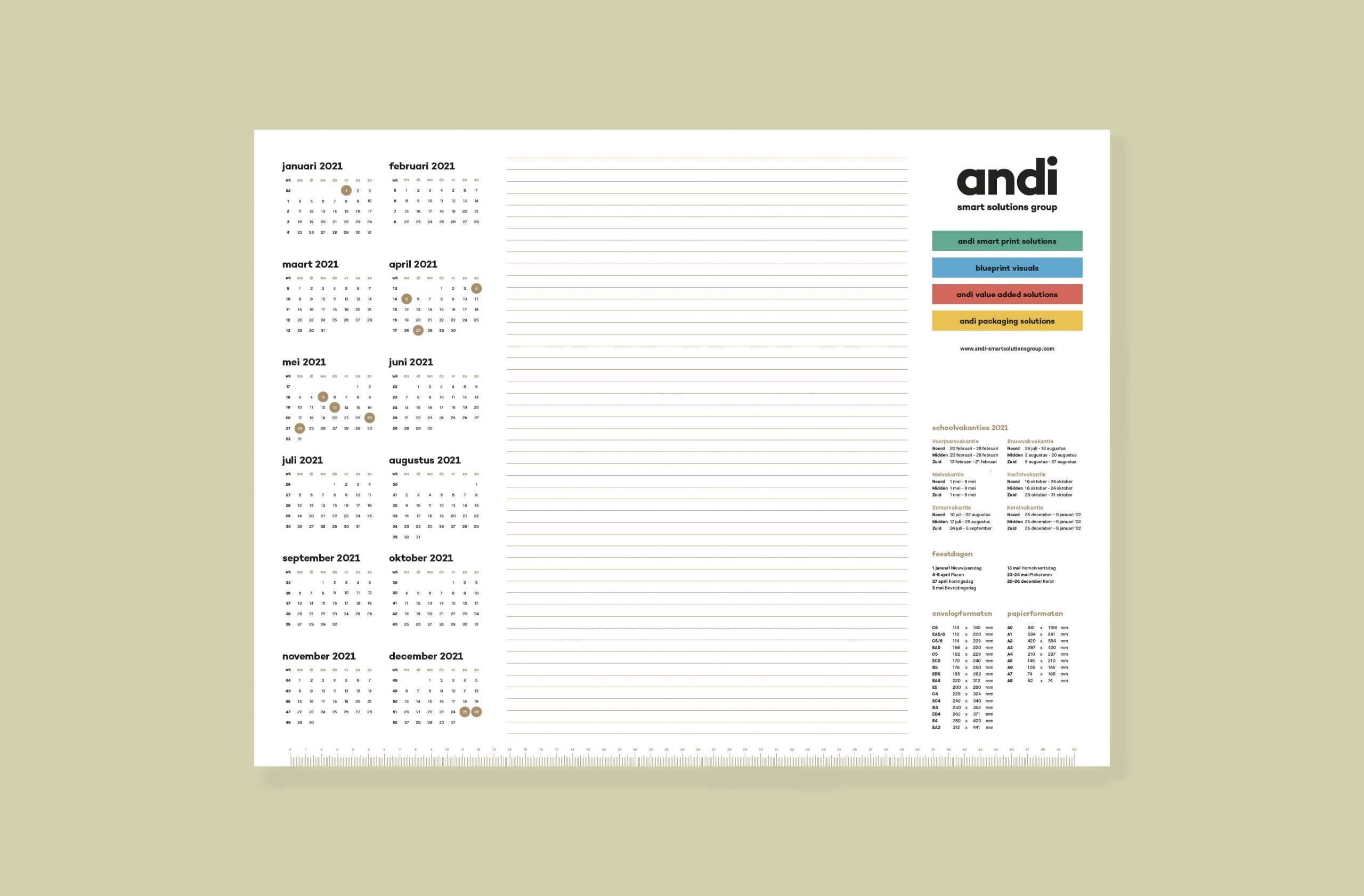 Andi bureaukalender 2020-2021